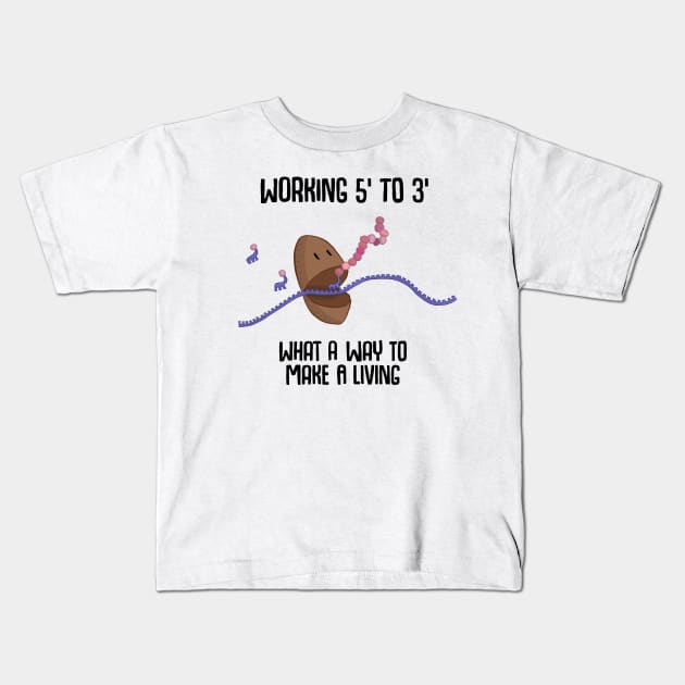 Working 5' to 3' Kids T-Shirt by velica